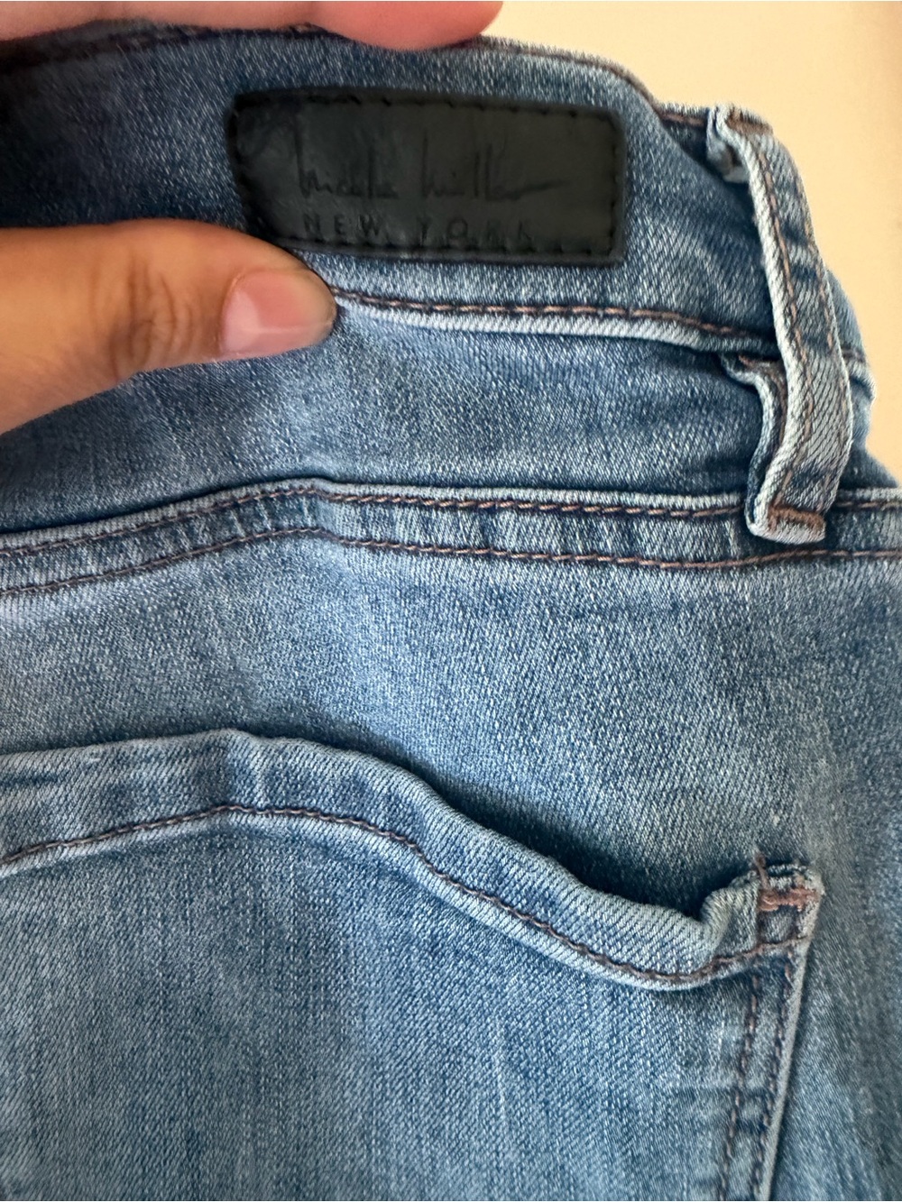 Light Blue Women's Slim Straight Jeans - Picture 3 of 4